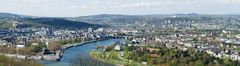 Koblenz Panorama vom Aussichtsbauwerk auf dem Festungsplateau