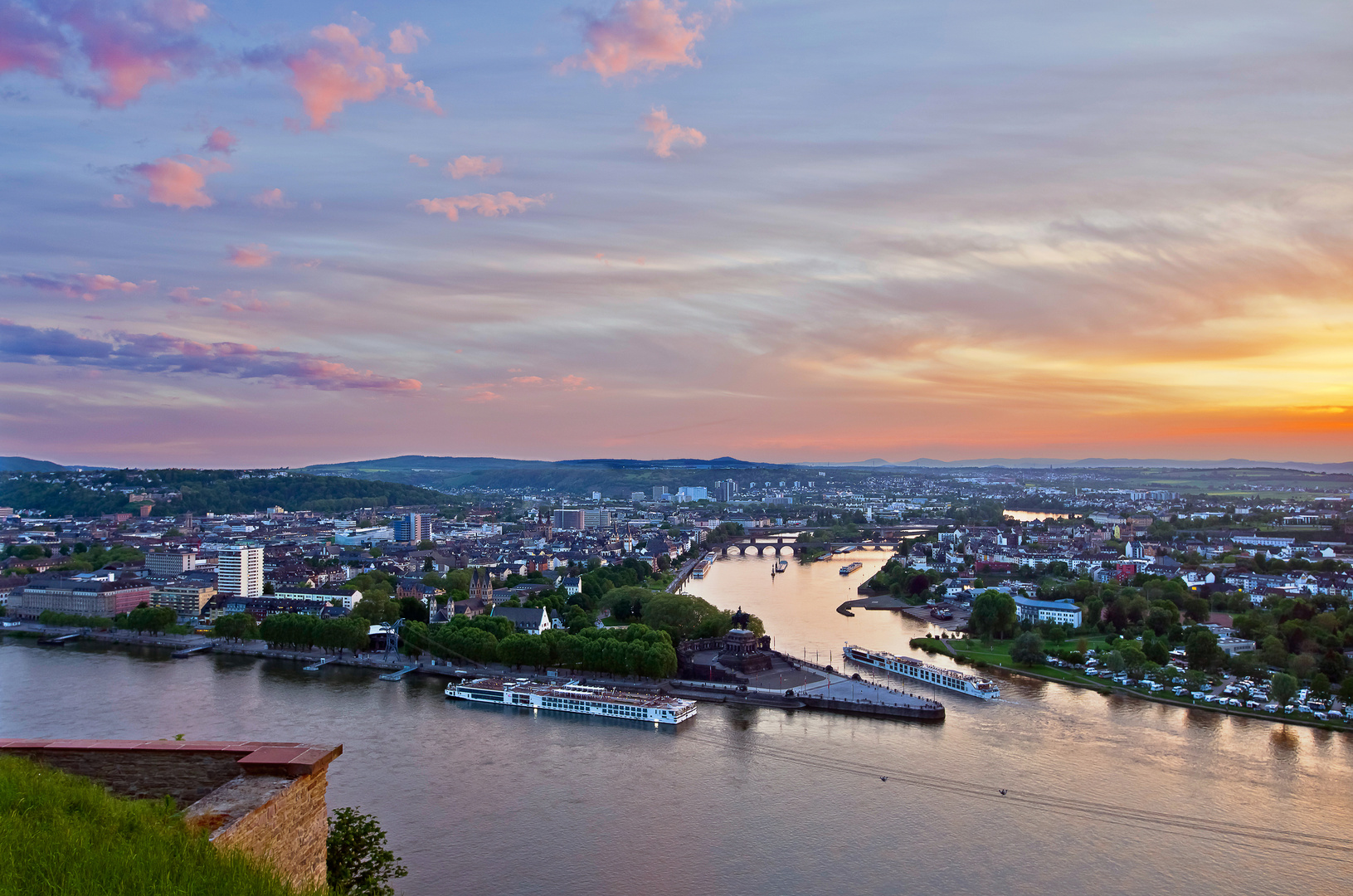 Koblenz, Sonnenuntergang