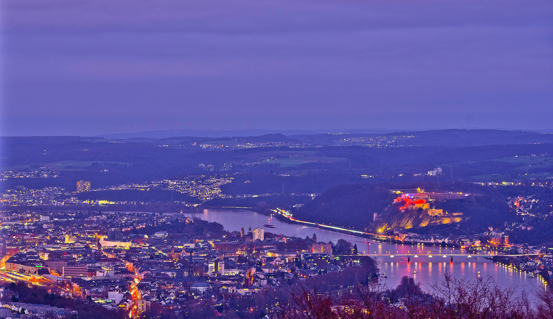 Koblenz und die Festung Ehrenbreitstein