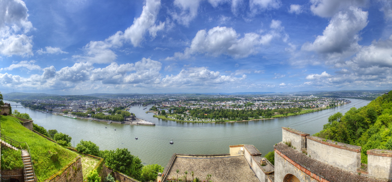 Koblenz und die Flüsse - und die Wolken