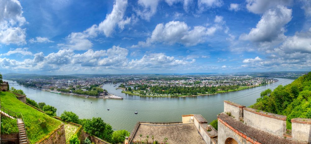 Koblenz und die Flüsse - und die Wolken