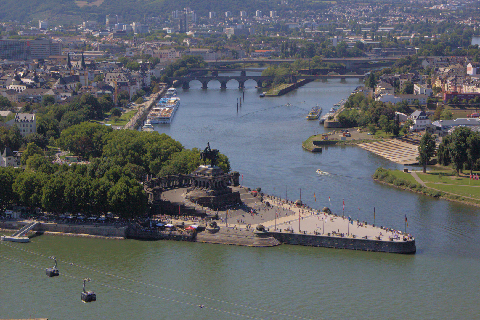 Koblenz von der BuGa aus gesehen