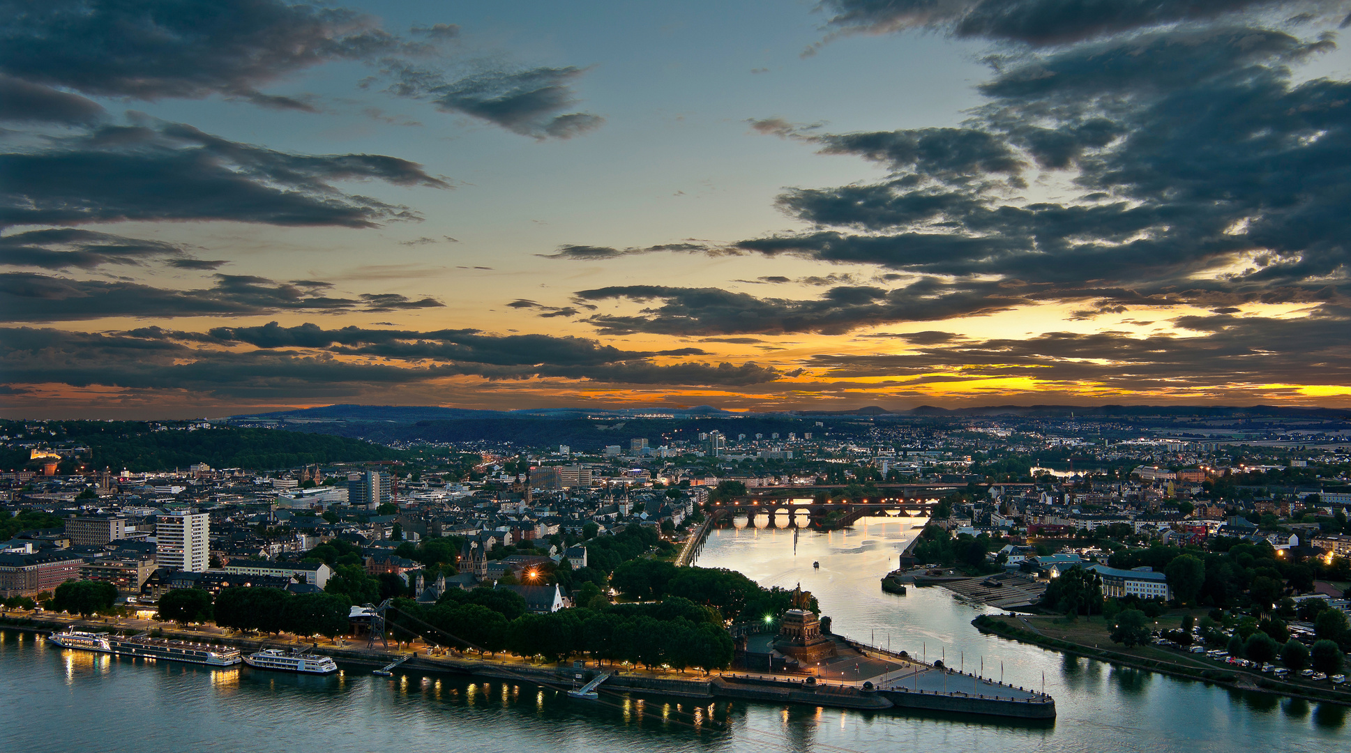 Koblenz, von der Festung aus aufgenommen