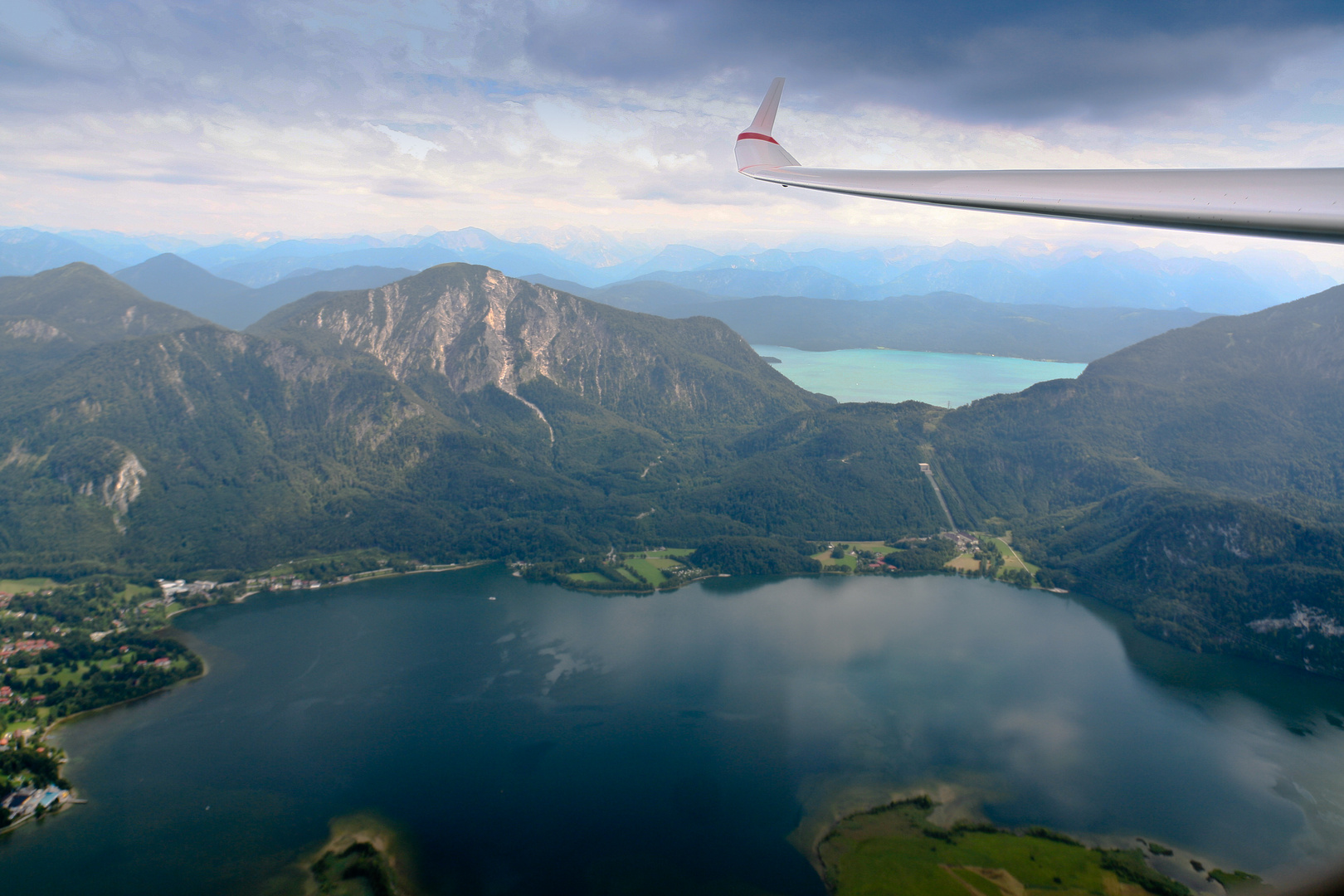 Kochel- und Walchensee aus der Luft