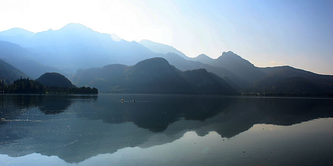 KOCHELSEE IM ABENDLICHT by  EDUARD KLEITSCH