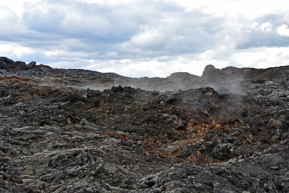 Kochende Erde auf der Leirhnjukurspalte in Nordostisland