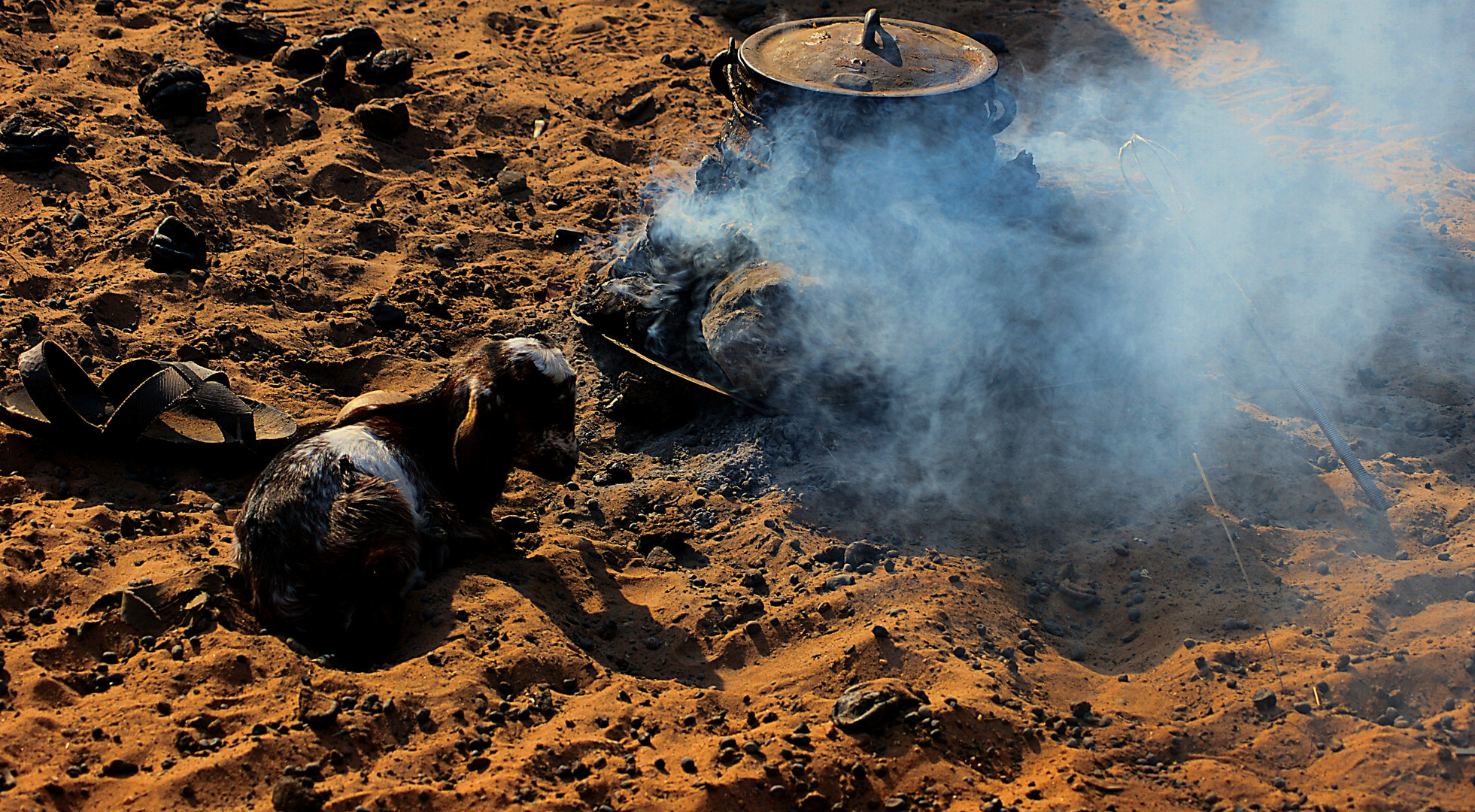 Kochstelle der Himba