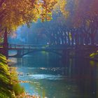 Koegraben Düsseldorf im Sonnenschein