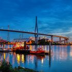 Köhlbrandbrücke bei Nacht