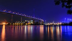 Köhlbrandbrücke - Blue Port 2014, Hamburg (Exposure Blending, HDR)