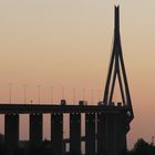 Köhlbrandbrücke im Sonnenuntergang