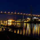 Köhlbrandbrücke in Hamburg bei Nacht