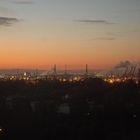 Köhlbrandbrücke kurz vor Sonnenaufgang