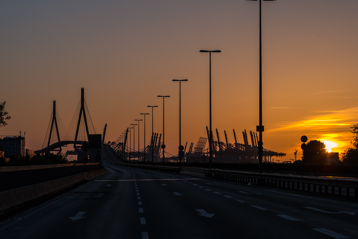 Köhlbrandbrücke mal ohne Autos