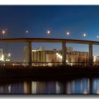 Köhlbrandbrücke @ night Panorama