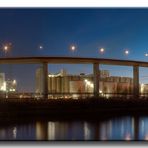 Köhlbrandbrücke @ night Panorama