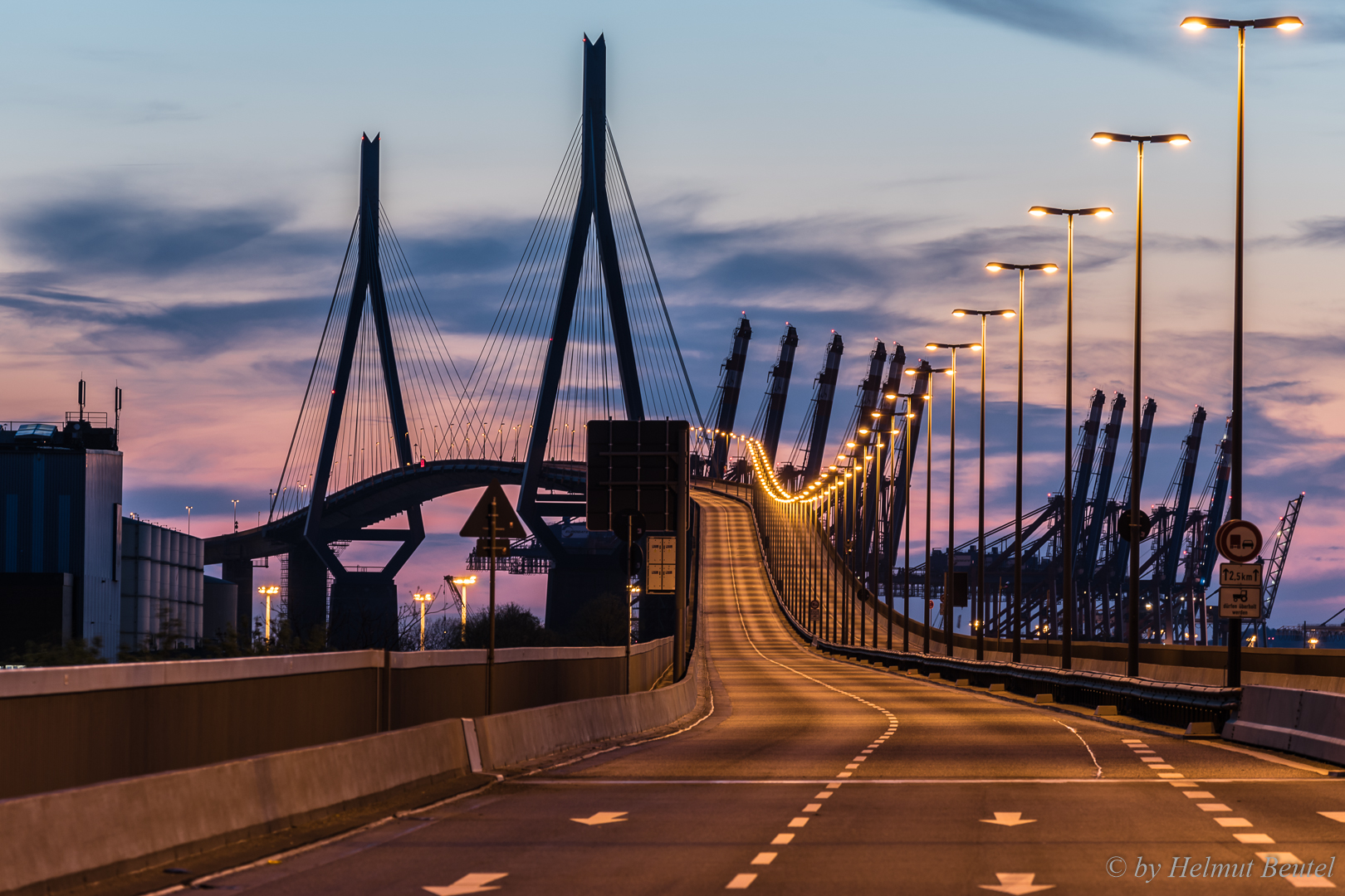 Köhlbrandbrücke - Wartungsarbeiten