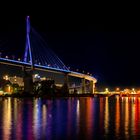 Kölbrandbrücke wunderschön beleuchtet für die Cruise Days in Hamburg