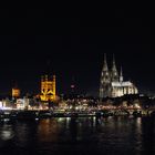 Köln am Rhein in der Nacht