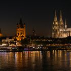 Köln bei Einbruch der Dunkelheit 2018