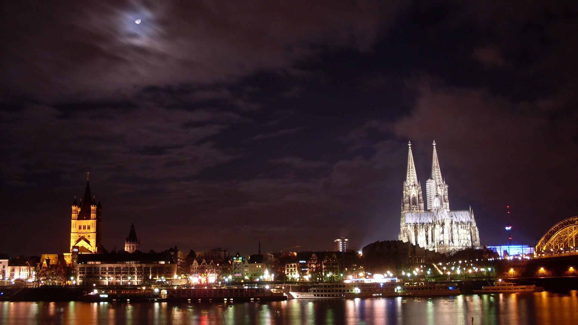 Köln bei Nacht, Dom & Groß Sant Martin