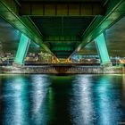 Köln bei Nacht - Unter der Severinsbrücke