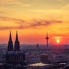 Köln bei Sonnenuntergang, August 2019