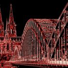 Köln -der Dom zu Köln und die Hohenzollernbrücke-