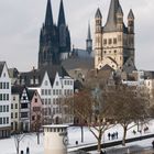 Köln, der Hohe Dom, Gr. St. Martin und der Pegel