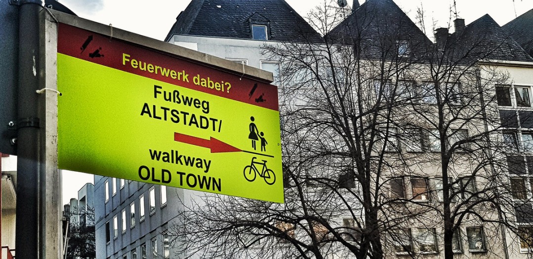 Köln, Hinweisschild in der Altstadt 