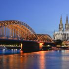 Köln -Hohenzollernbrücke mit Dom-  July 2017