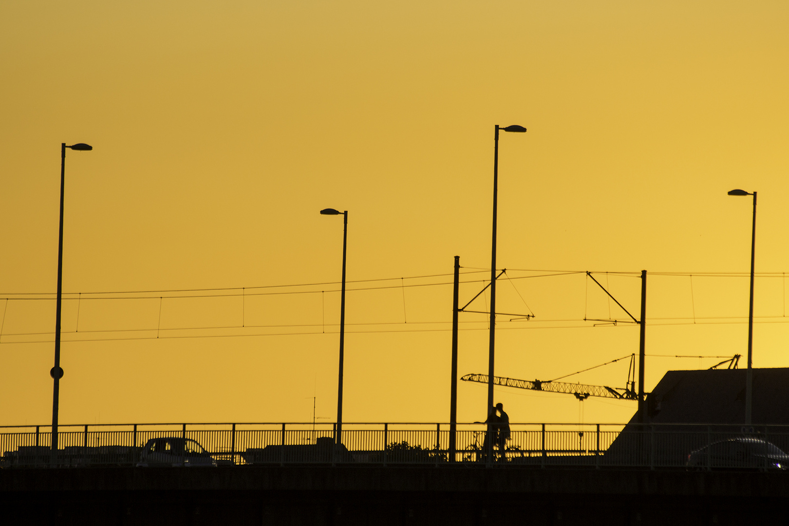 Köln im Sommer Deutzer Brücke