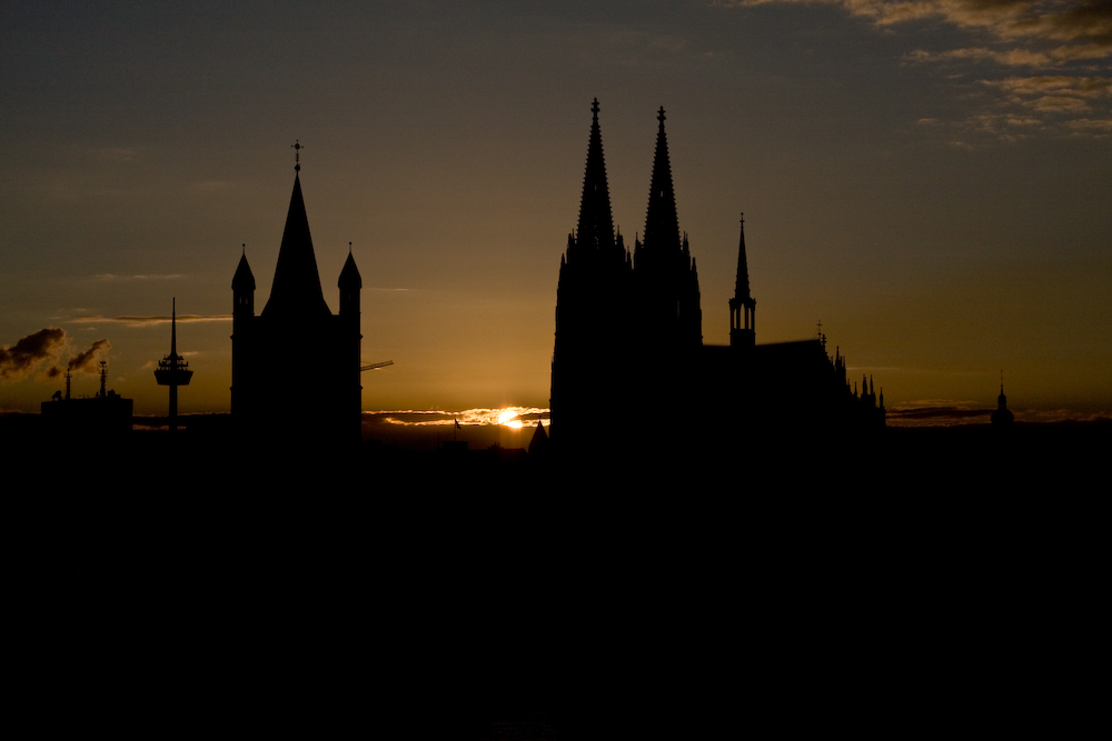 Köln im Sonnenuntergang