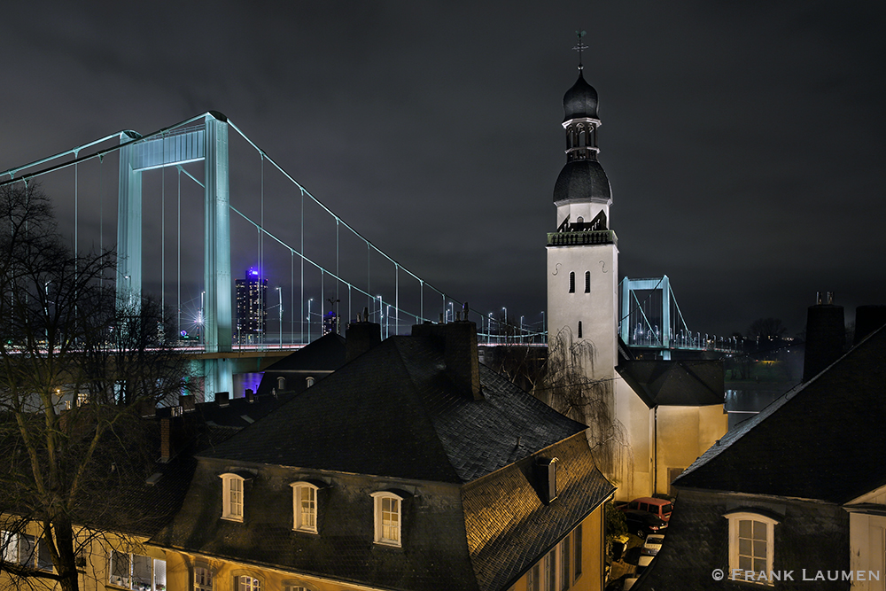 Köln Mülheim - St.Clemens mit Mülheimer Brücke