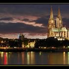 Köln-Panorama am Abend