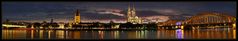 Köln-Panorama am Abend