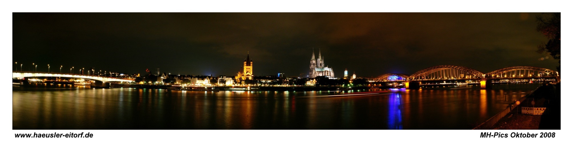 Köln Panorama bei Nacht