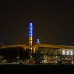 Köln Rheinenergiestadion blau gelb Ukraine 2022