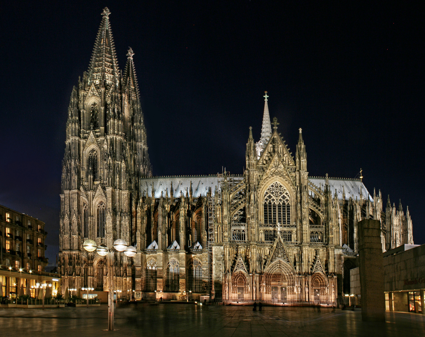 Kölner Dom bei Nacht Foto &amp; Bild architektur, architektur bei nacht