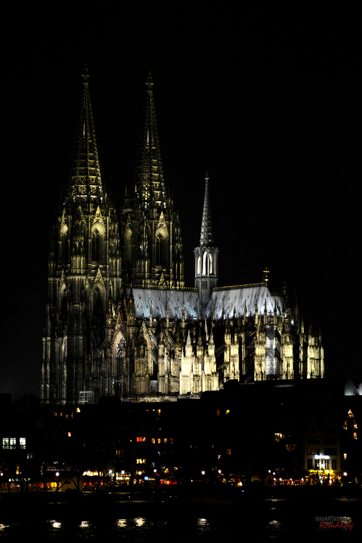 Kölner Dom Low Key Fotogtafie Cologne Kölle Köln Deutz Rheinufer