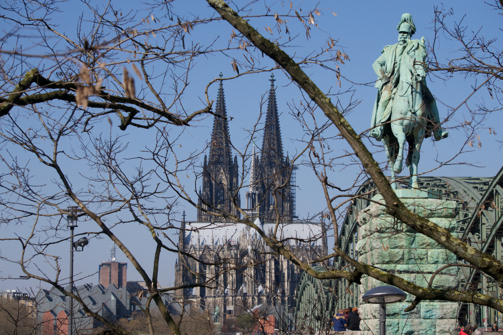 Kölner Dom mit Kaiser Wilhelm I