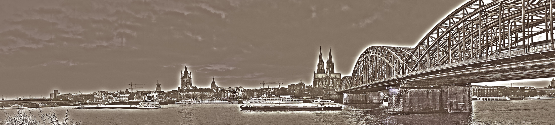 Kölner Dom - Panorama 'Kupferstich'