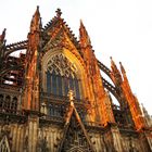 Kölner Dom Südseite mit Abendrot