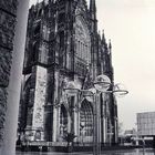 Kölner Dom Südseite nach einem Gewitter fotografiert (1986)