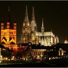 Kölner Dom und die Kirche "Groß St. Martin"