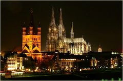 Kölner Dom und die Kirche "Groß St. Martin"