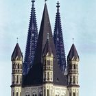 Kölner Dom und Kirche Gross St.Martin bei Tag