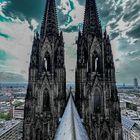 Kölner Dom vom Vierungsturm aus aufgenommen