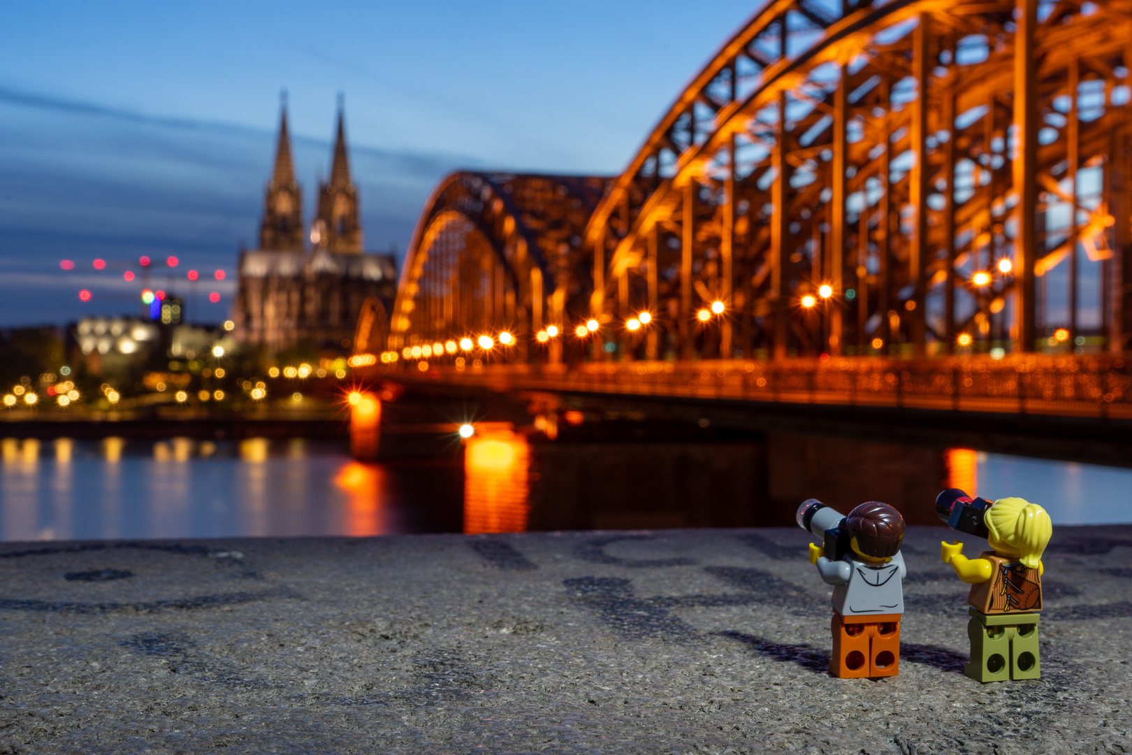 Kölner Dom zur blauen Stunde