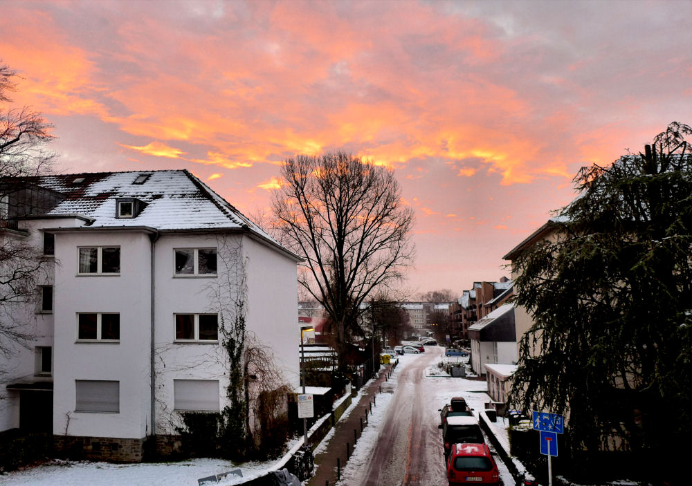 Kölner Morgenhimmel am 25.01.15